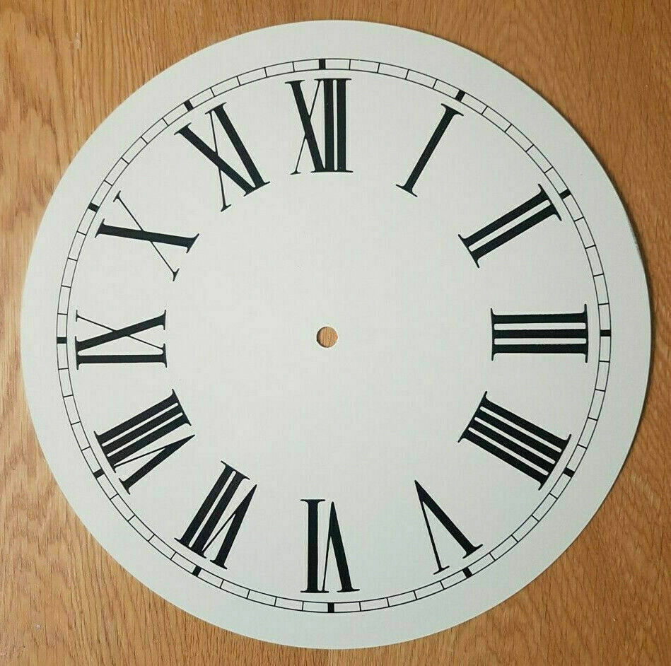 12 Inch Clock Dial Face - Off White - Roman Numerals