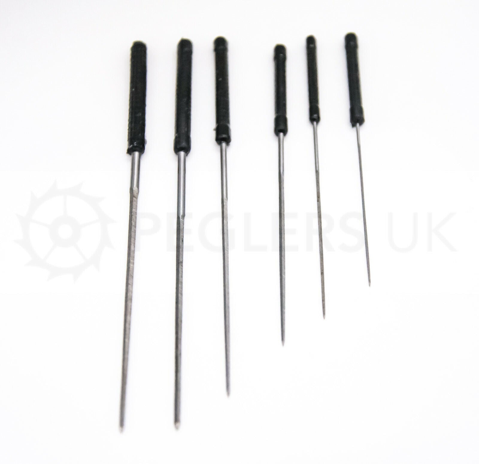 Set of 6 Cutting Broaches with Handle 0.8 - 2.3mm
