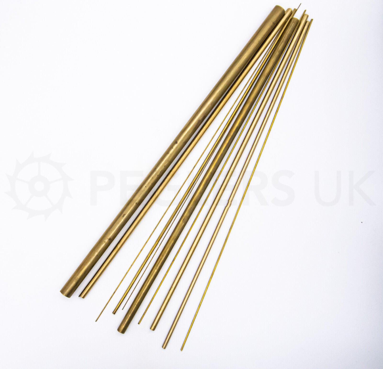 10x Assorted Solid Brass Bushing Rods - Non-drilled