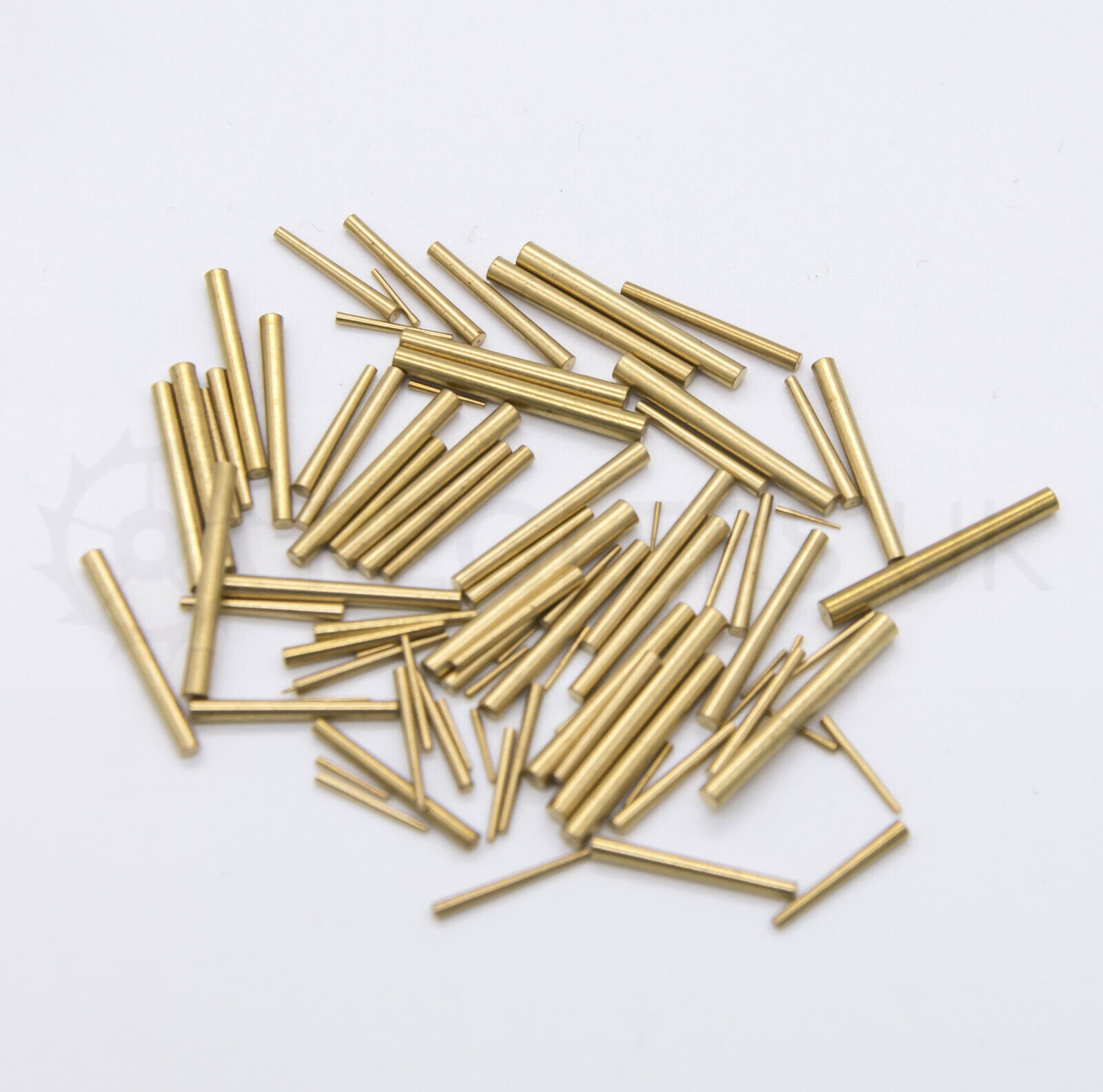 100x Brass Clock Tapered Pins - Assorted Mixed Sizes