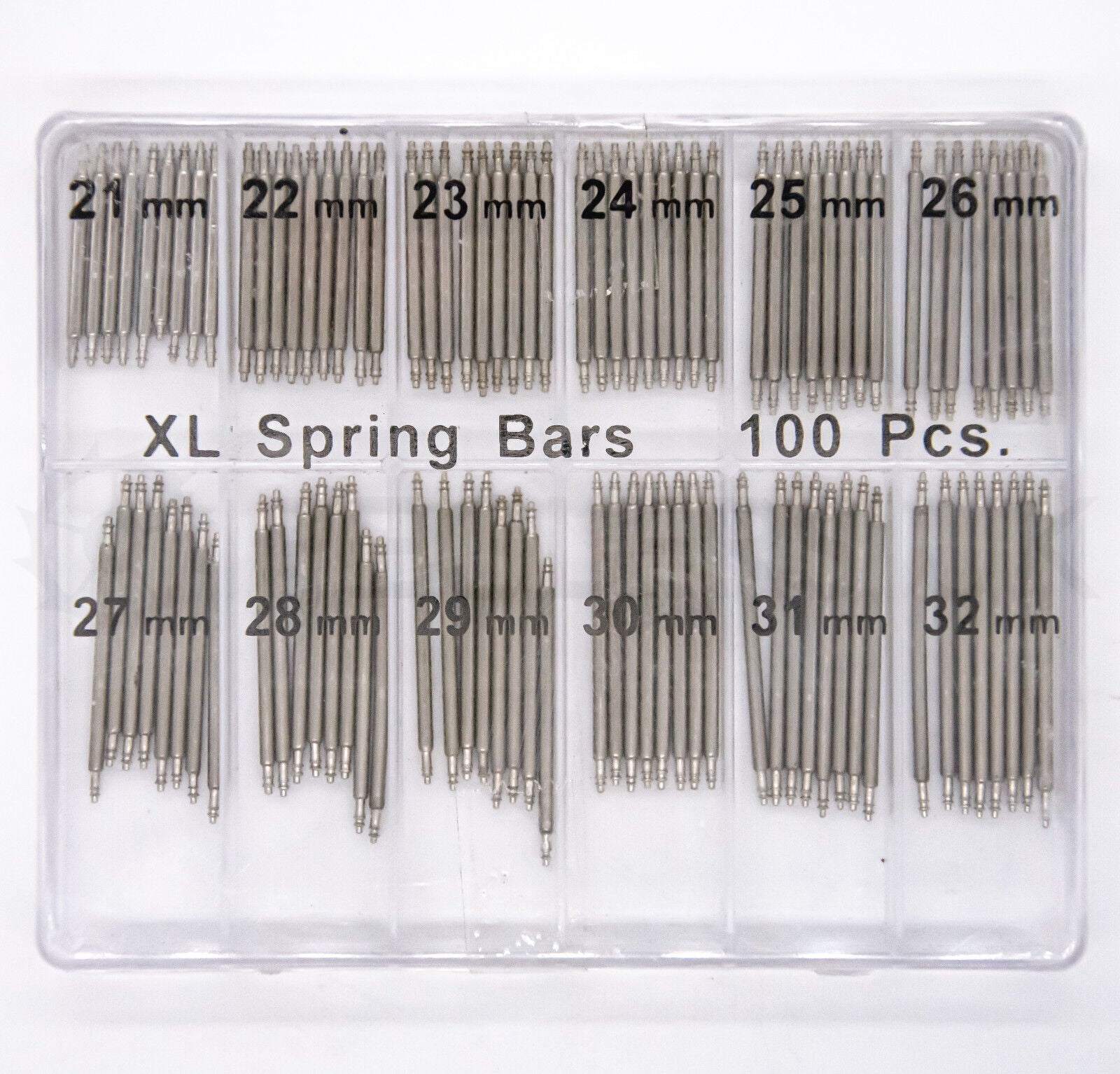 Spring Bars, Double Flange, Sizes: 21mm to 32mm