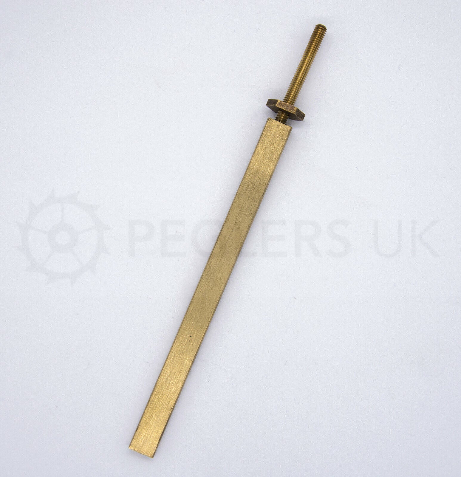 Longcase Pendulum Flat & Nut - Brass with Hexagonal Nut